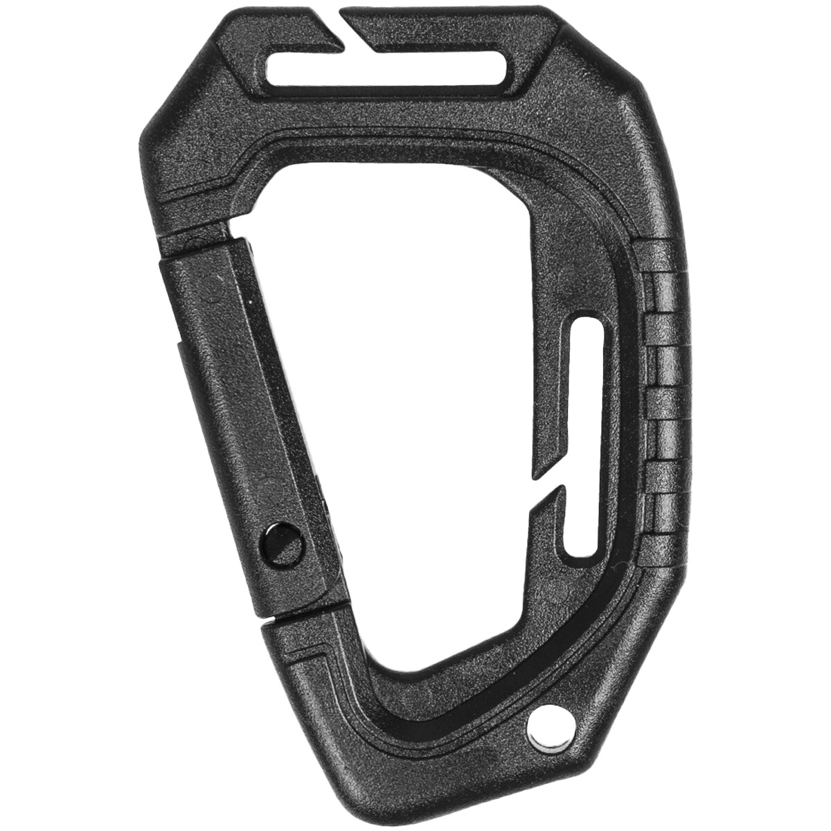 Mil-Tec Tactical Carabiner MOLLE Set of 2 D-Shaped Keyring Hang Militar Black