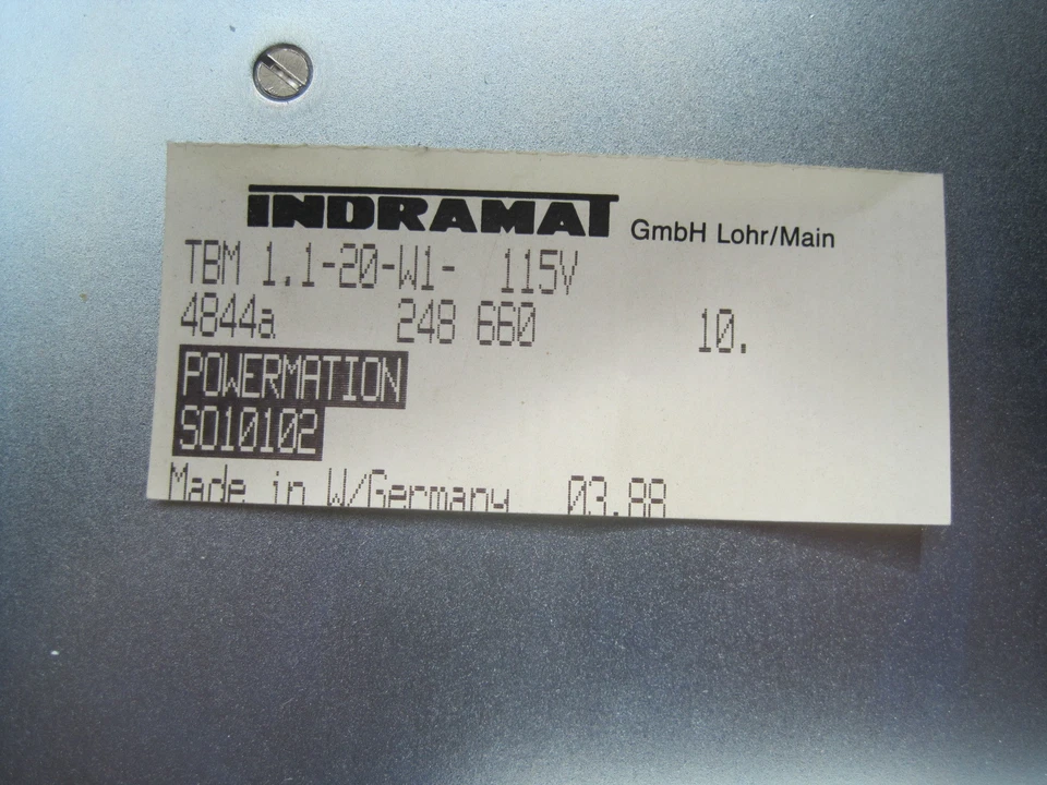 NEW INDRAMAT TBM1.1-20-W1/115 SERVO DRIVE BLEEDER INDRAMAT TBM 1.1-20-W1-115 - Image 3 of 4