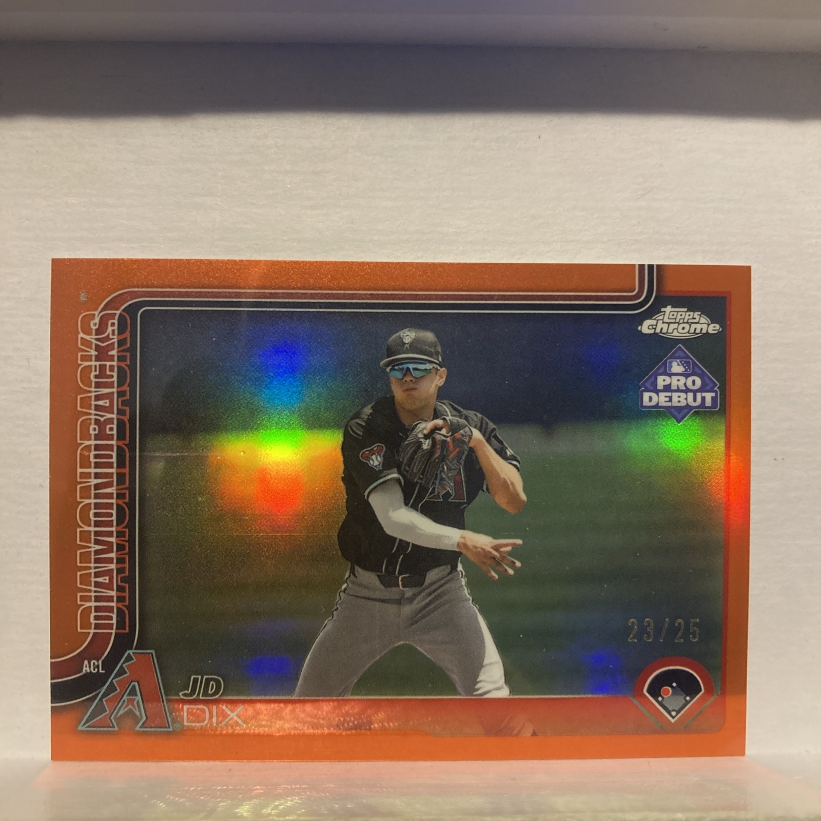2025 Topps Pro Debut - Rookie Chrome JD Dix #PDC-6 Orange Refractor /25 (RC)