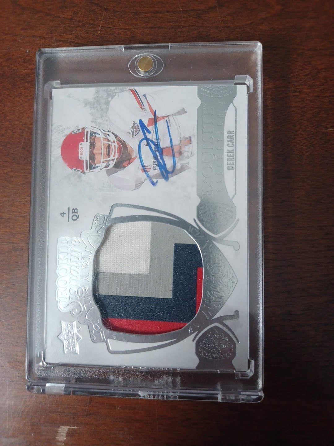 Derek Carr Upper Deck Exquisite Collection #140 Autograph