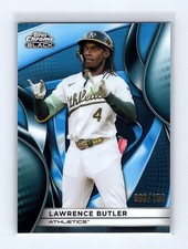 LAWRENCE BUTLER 2025 Topps Chrome Black Blue Refractor /150 Athletics SP