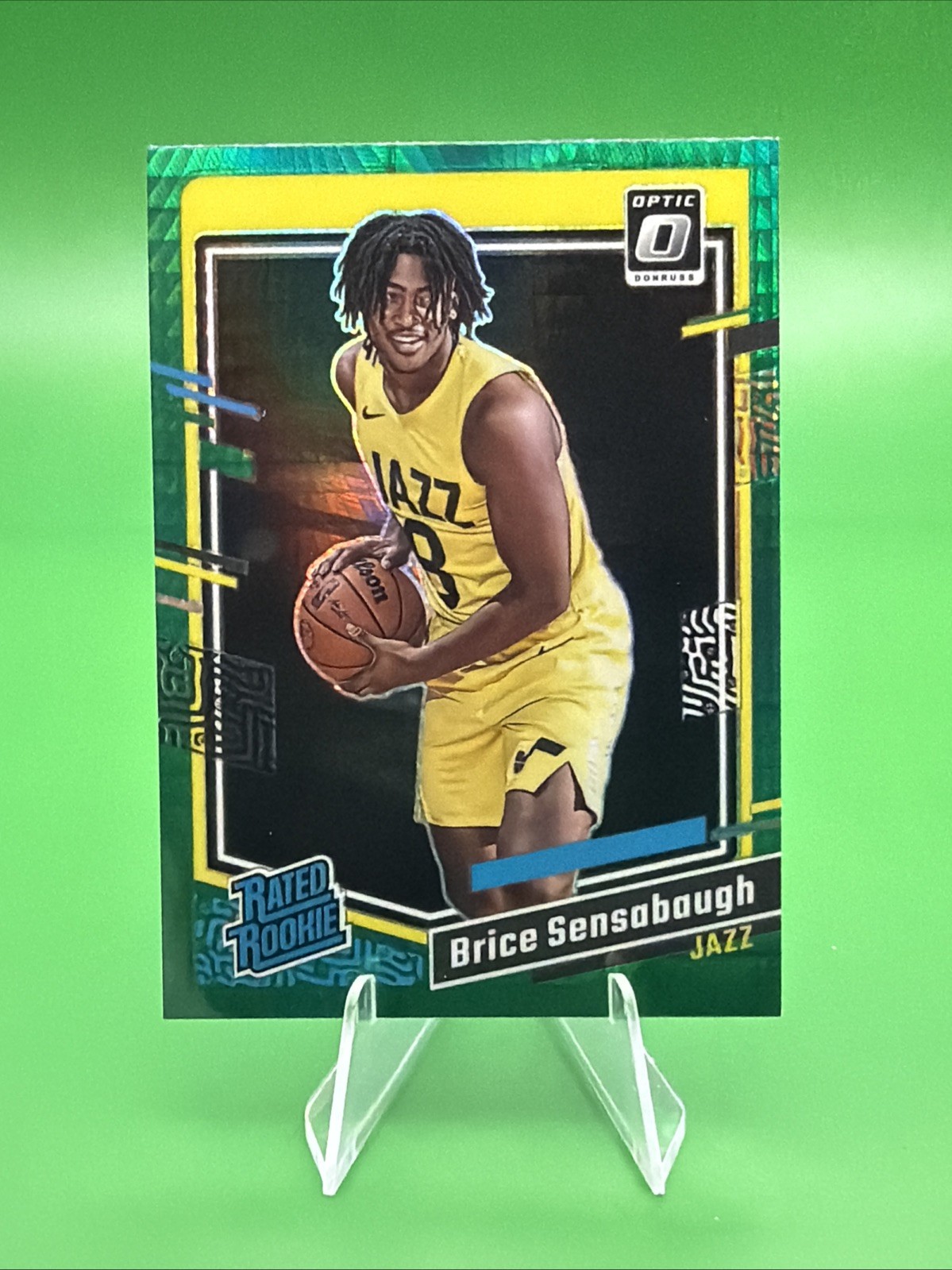 2023-24 Panini Donruss Optic - Rated Rookie Brice Sensabaugh #209 Green Hyper