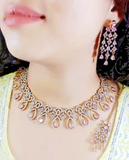 NV 235 Indian Jewelry New Beautiful Party Bridal Bollywood Fancy Necklace Set