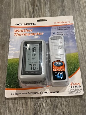 AcuRite Indoor/Outdoor Weather Thermometer (Factory Sealed)