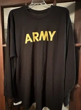 Black Army Long Sleeve Shirt XXXL  -  NEW