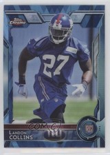 2015 Topps Chrome Rookies Hot Box Blue Diamond Refractor Landon Collins #118 fm0