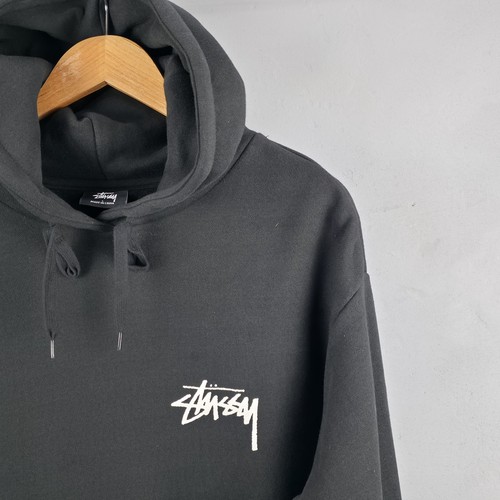 Stussy Hoodie Large schwarz Oversize Damen mit Hund Grafikdruck Vintage Street Herren - Bild 6 von 10