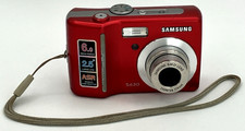 Samsung Digimax S630 6.0MP Compact Digital Camera Red Works-No SD Card