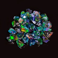 100 Ct Black Opal Rough Lot, Jumbo Ethiopian Welo Fire Natural Opal Raw Gemstone