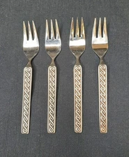 Vintage Seafood Cocktail Appetizer Forks 5.5" Set of 4