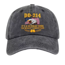 DD-214 It's A Veteran Thing Dad Hat-Unisex Military Veteran Cap (Multi-Color)