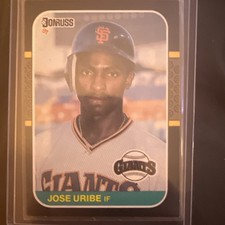 1987 Donruss - Jose Uribe #436 DOB Error