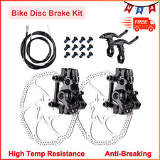 Bike Disc Brake Kit - 2 PCS Stainless Steel 160 mm Rotors & Cable & Brake Lever