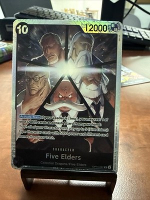 Bandai Five Elders OP13-082 Full Art Holo 12000 Power One Piece CCG Card