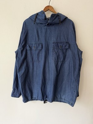 Engineered Garments Cagoule Lightweight Denim Hooded Smock Jacket Medium