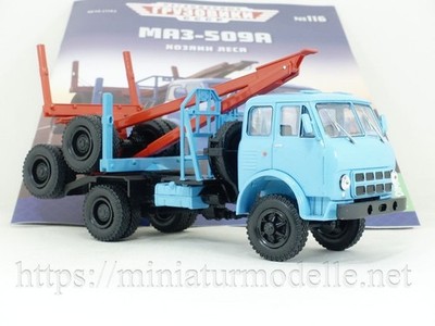 1:43 MAZ 509 A Holztransporter Rungen Anhänger Modimio 116 DDR Logging truck OVP