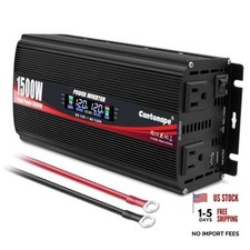 1500W Power Inverter 12V to 110V/120V Car Charger Converter Black