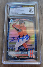 Jhostynxon Garcia Signed 2025 Bowman Baseball Card #BCP43 CGC JSA Red Sox /150