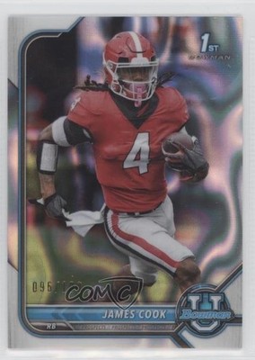2021-22 Bowman U Chrome Prospects Lava Refractor 96/100 James Cook #19 7ba