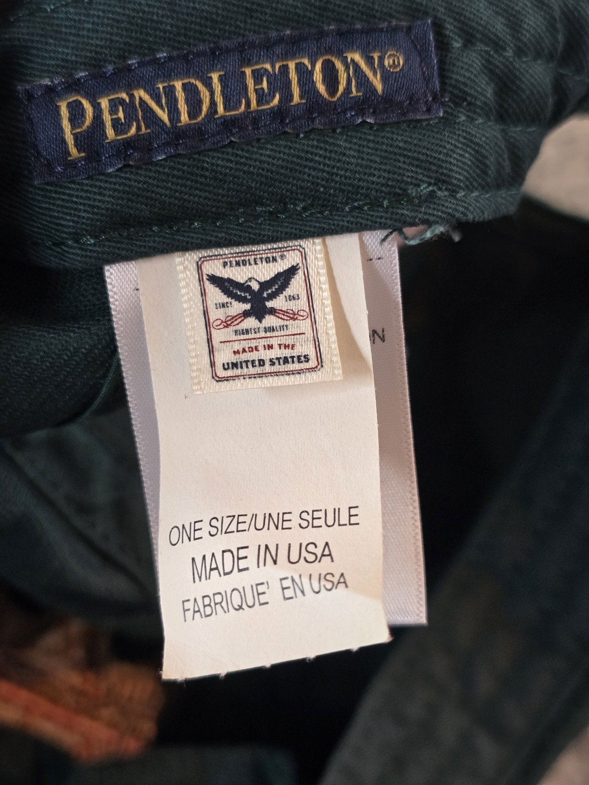 VTG Pendleton Hat Cap Strap Back Embroidered Sout… - image 6