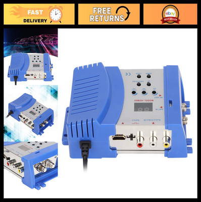 HDMI to RF Modulator Converter for TV - PAL/NTSC, Adjustable Resolution, VHF/UHF