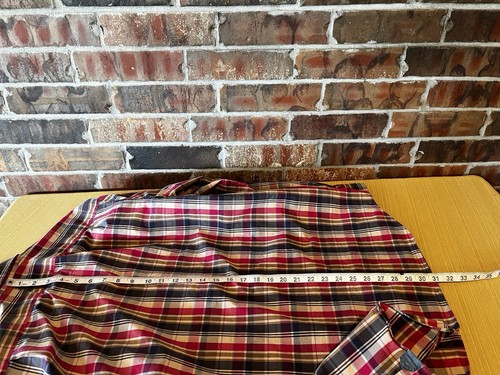 Banana Republic Red Plaid Button Up Dress Shirt Men’s Size:XL 17-17X - Picture 4 of 7