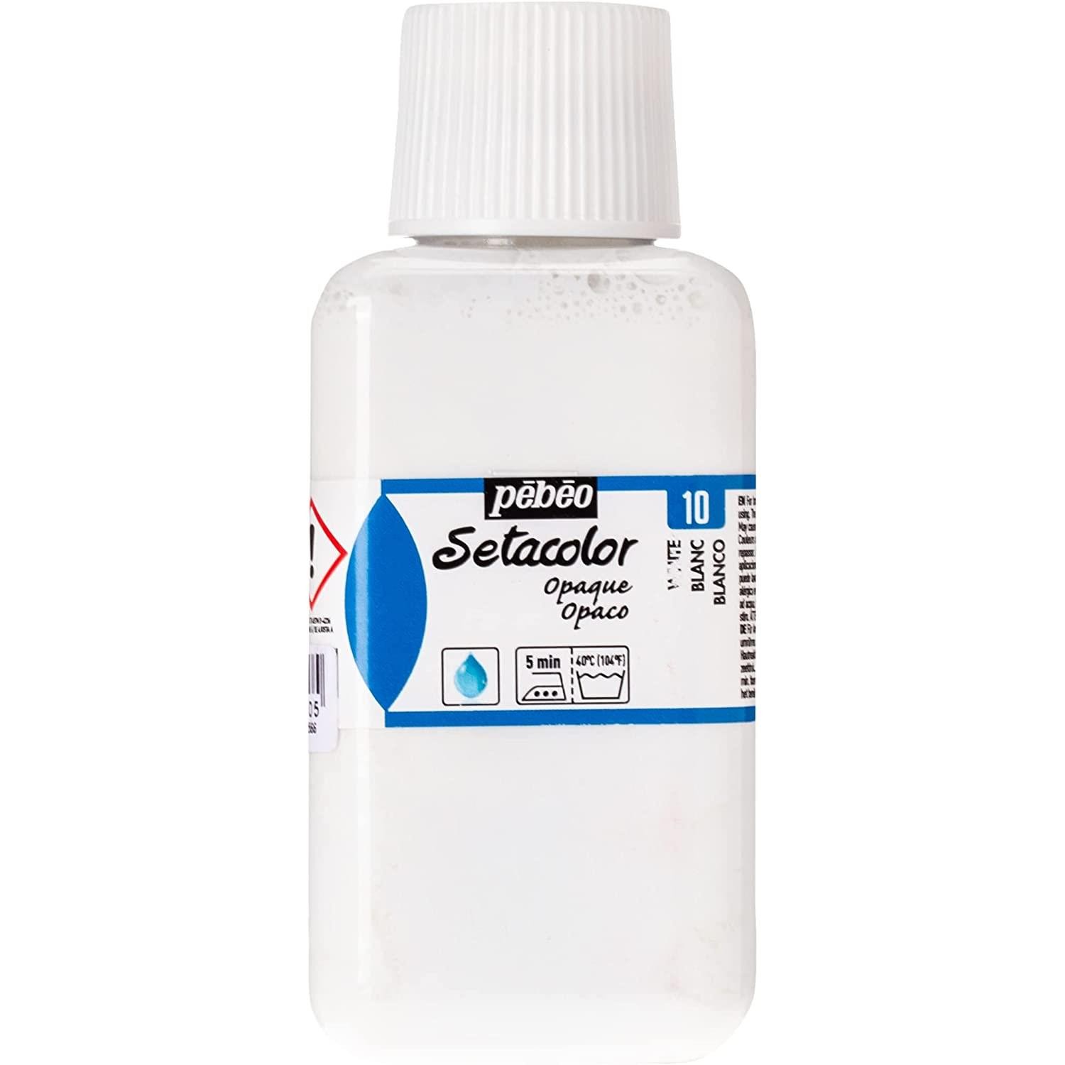 Peinture Setacolor Opaque Blanc Pébéo pour Personnaliser Tissu Foncé