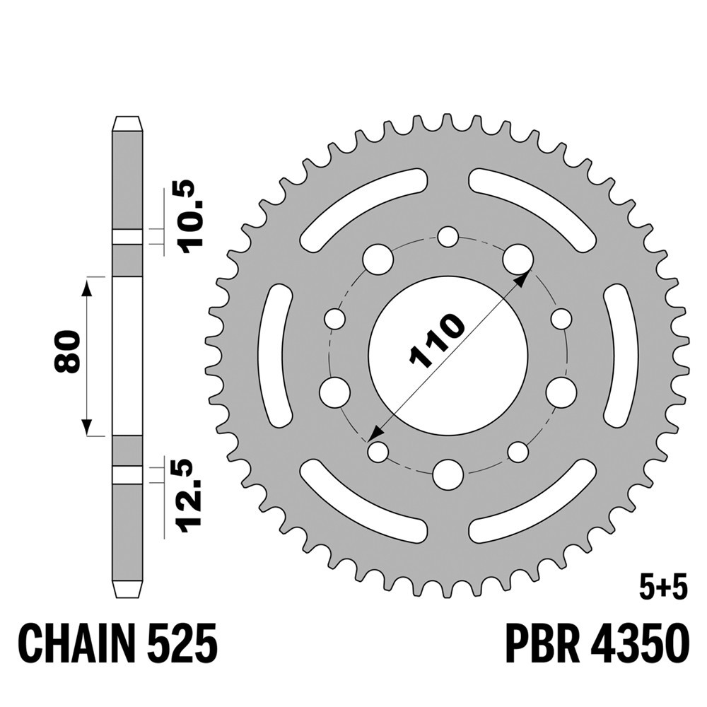 Pignon arrière anti-usure PBR 41 dents acier pour réparer la transmission Honda CBF 400