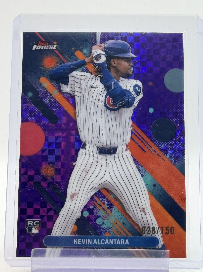 KEVIN ALCANTARA 2025 TOPPS FINEST COMMON ROOKIE PURPLE CHECKER RC /150 Q4761