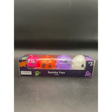 Halloween Squishy Toys 4 Pack Ghost Pumpkin Pink Orange Purple White New HH26