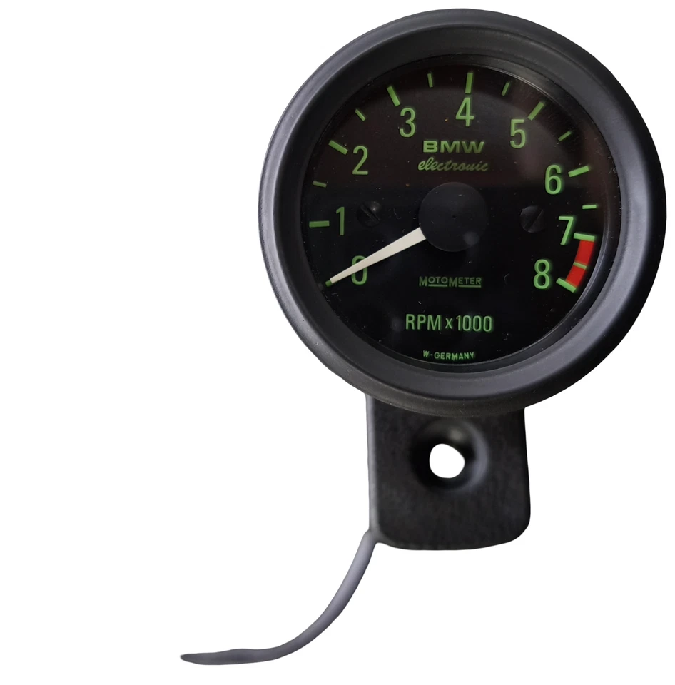GENUINO 52mm BMW R65GS R80G/S R80GS Basic R100GS Tacómetro RPM con soporte E12 Foto 3 de 4