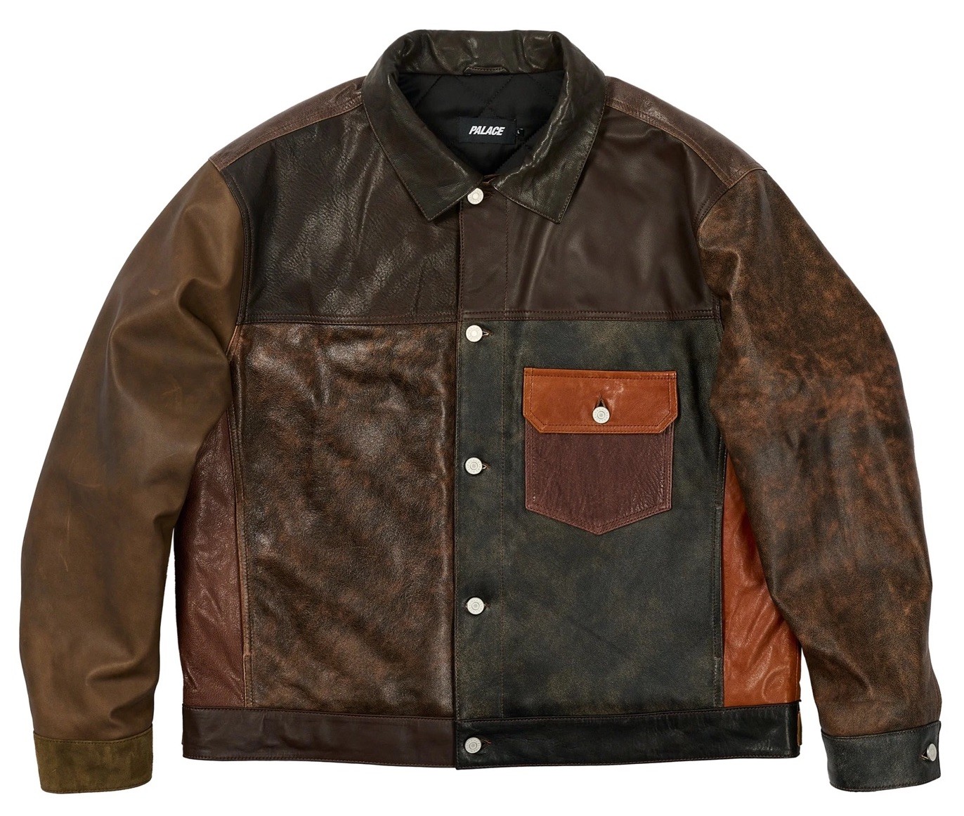 Palace Patchy Leather  Jacket Multi LARGE - image 2