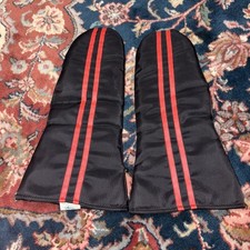 Vintage Avon Black Novahyde Vinyl Thermal Lined Snowmobile Winter Gloves Mittens