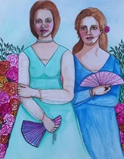 Original Painting Wallflowers Acrylics on Paper