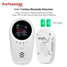 5-in-1 Carbon Monoxide Detectors Smoke Detector,Combustible Gas Alarm Detector