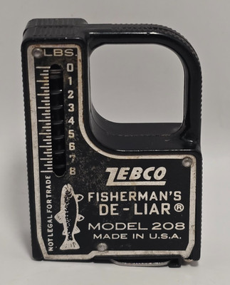 Vintage Zebco Fisherman's De-Liar Model 208 Made In USA Scale And Measuring Tape