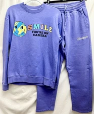 Karmagawa Smile you're on Camera 1-800 BE THE CHANGE Pullover/Pant Set M/S
