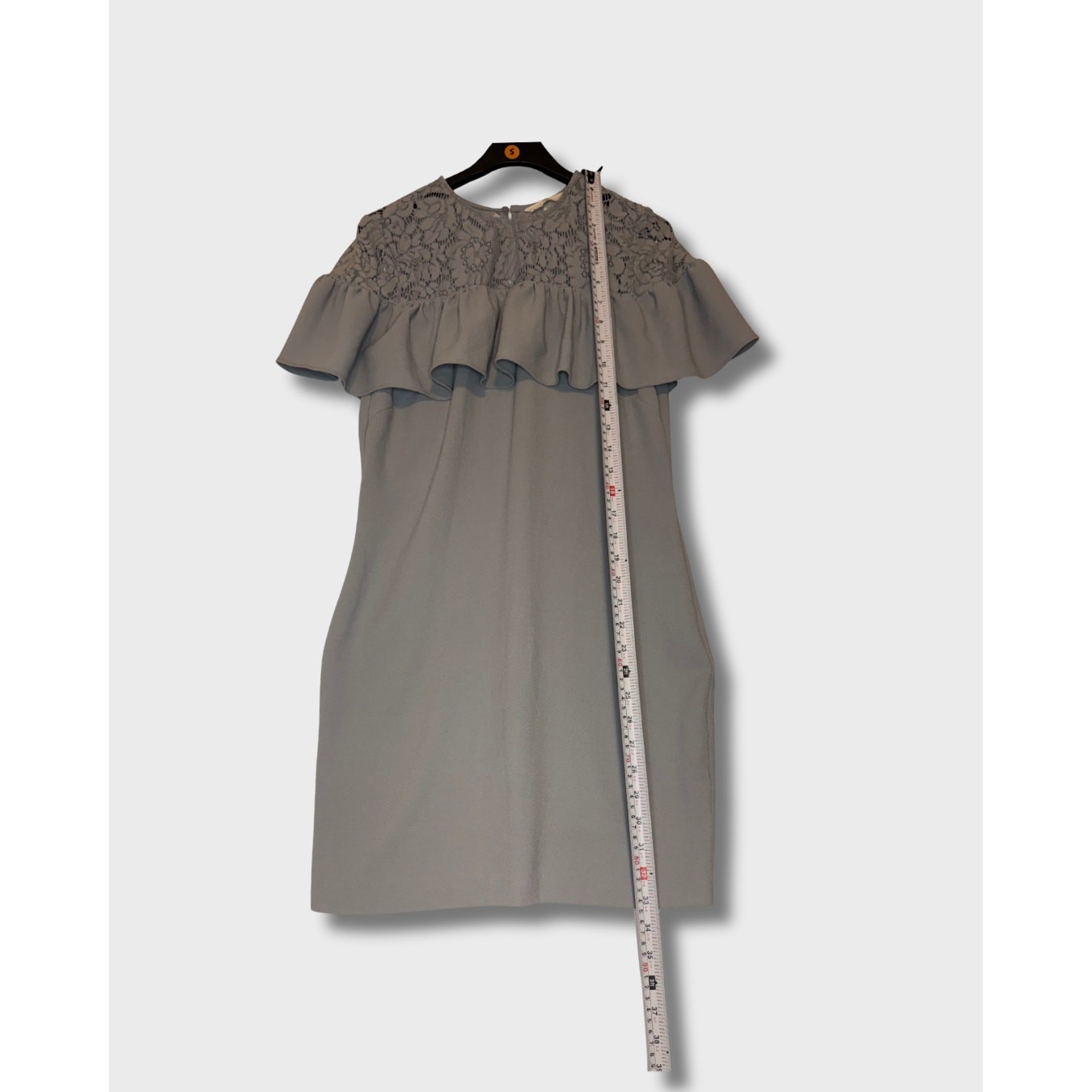 H&M Lace Yoke Ruffle Dress – Tailored Fit Size S thumbnail 4