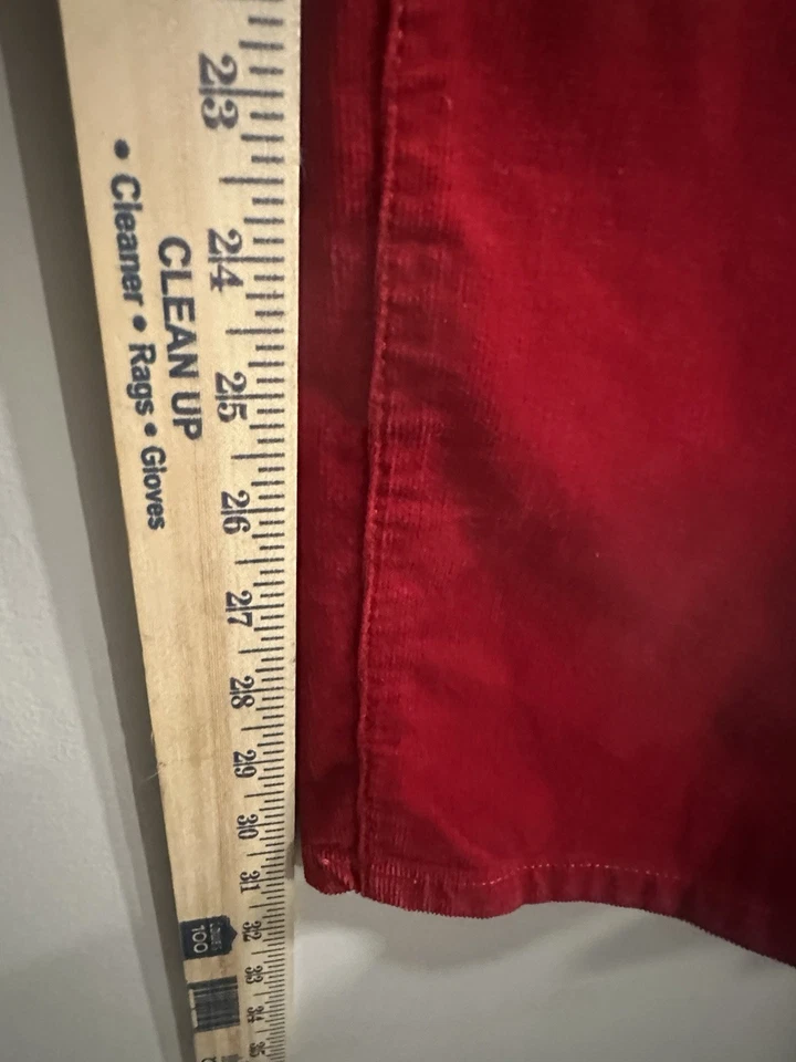 Pantalones de pana rojos de tiro alto Talbots para mujer talla 12 Foto 4 de 4