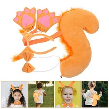 1 Set Squirrel Animal Costume Cosplay Animal Ears Headband Tail Bowtie Gloves