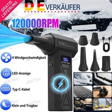 120,000RPM Elektrische Staubgebläse mit LED-Licht Mini-Gebläse Turbo Jet Fan