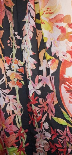 H&M STUDIO 2025 PEACH TROPICAL RAINFOREST PARROTS VOLUMINOUS DRESS - Picture 13 of 16