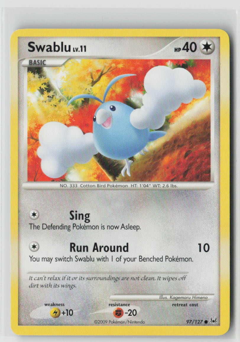 Swablu 97/127 Common Platinum Pokemon Lightly Played