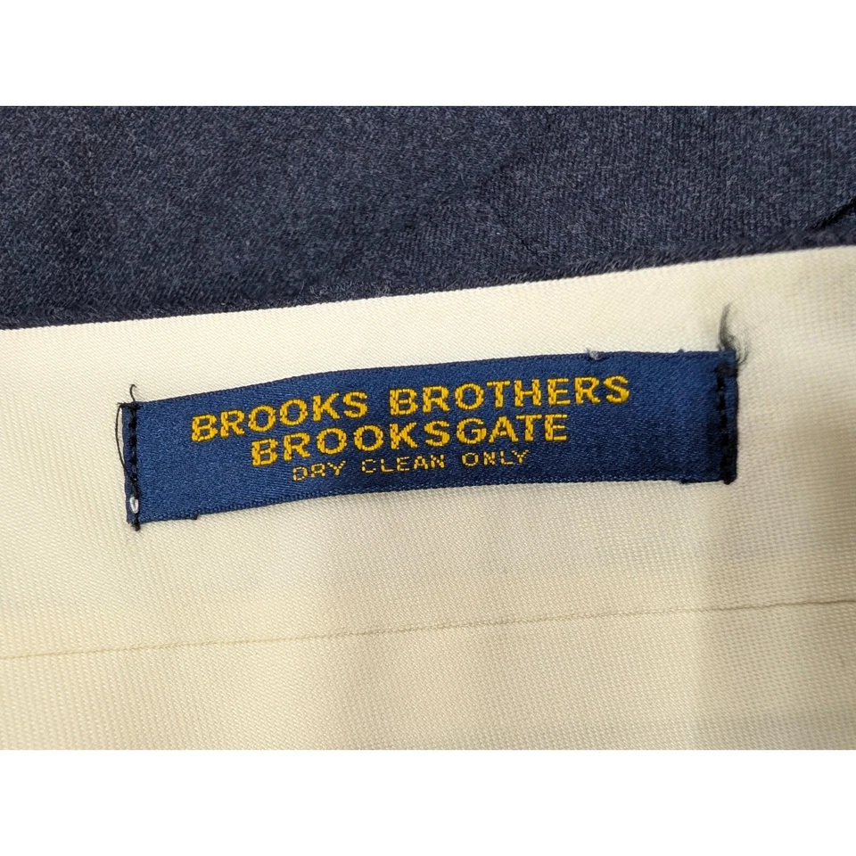 Brooks Brothers Brooksgate 美国制造复古补丁口袋海军蓝西装外套 37R 码 — 第 2/4 张图片