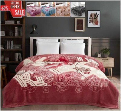 King Size 2-lagige Premium Decke schwer dick warm weich Bettdecke Winterüberwurf UK