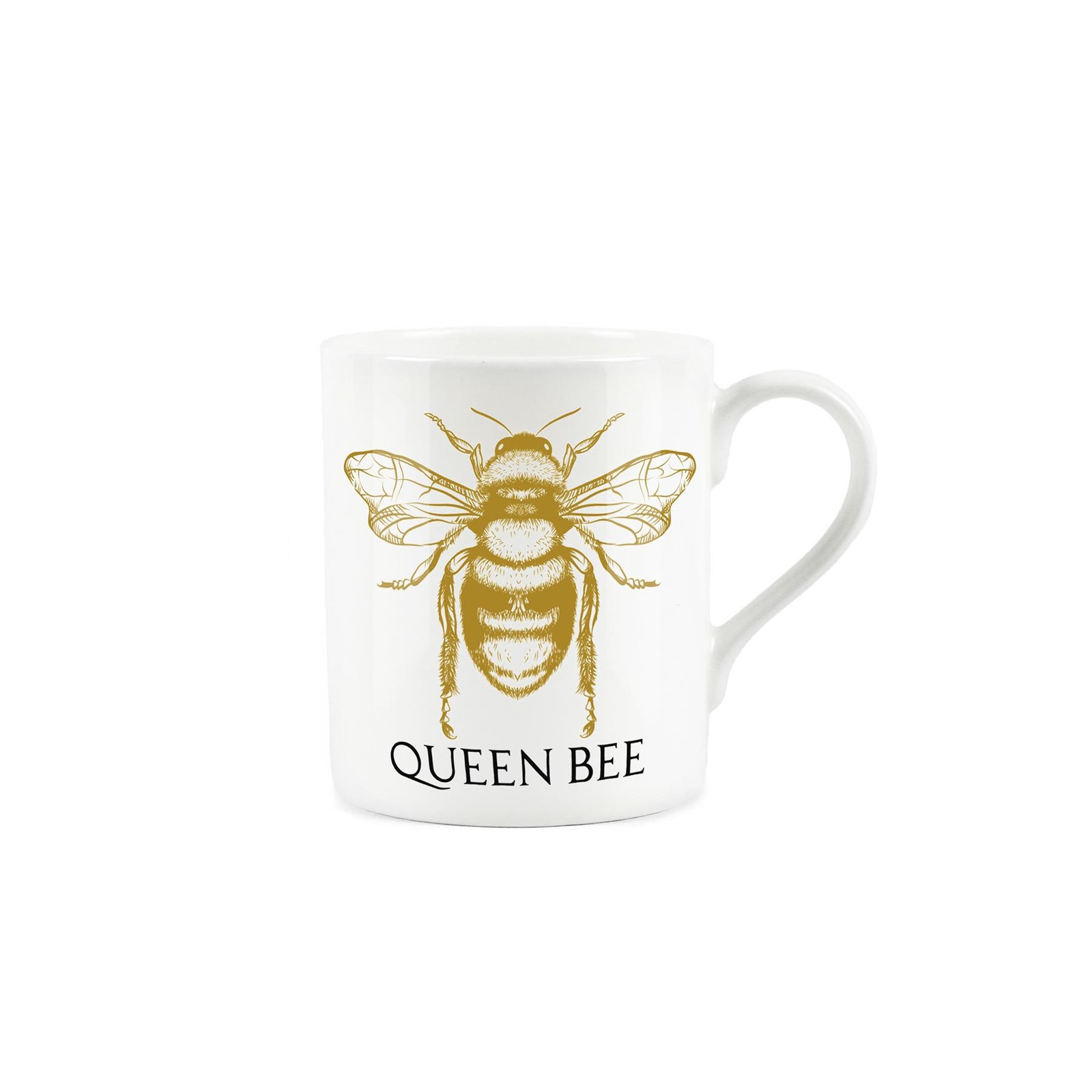 Bone China - Golden Queen Bee Royalty Small Cortado Coffee/Tea Mug
