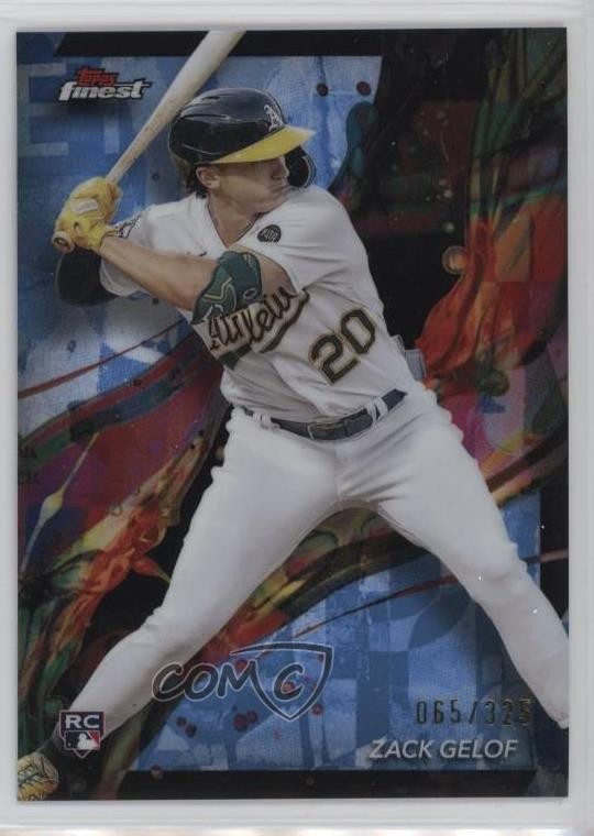 2024 Topps Finest Common Sky Blue Refractor 65/325 Zack Gelof #59 1b6q