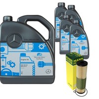 MANN-FILTER ÖLfilter 9L MotoröL 5W-40 MB 229.5 FüR Mercedes-Benz SL 600