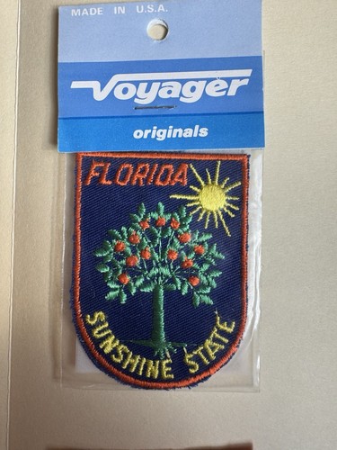 Vintage/New : STATE of FLORIDA "Voyager" SOUVENIR PATCH @ Sunshine ORANGE TREE - Picture 1 of 1