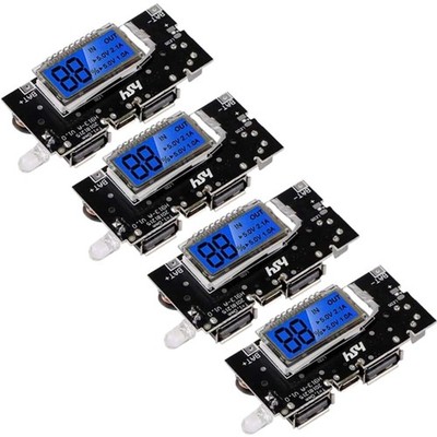 Dual USB 18650 Battery Charger Protection Module 4pcs, Power Bank PCB Module ...